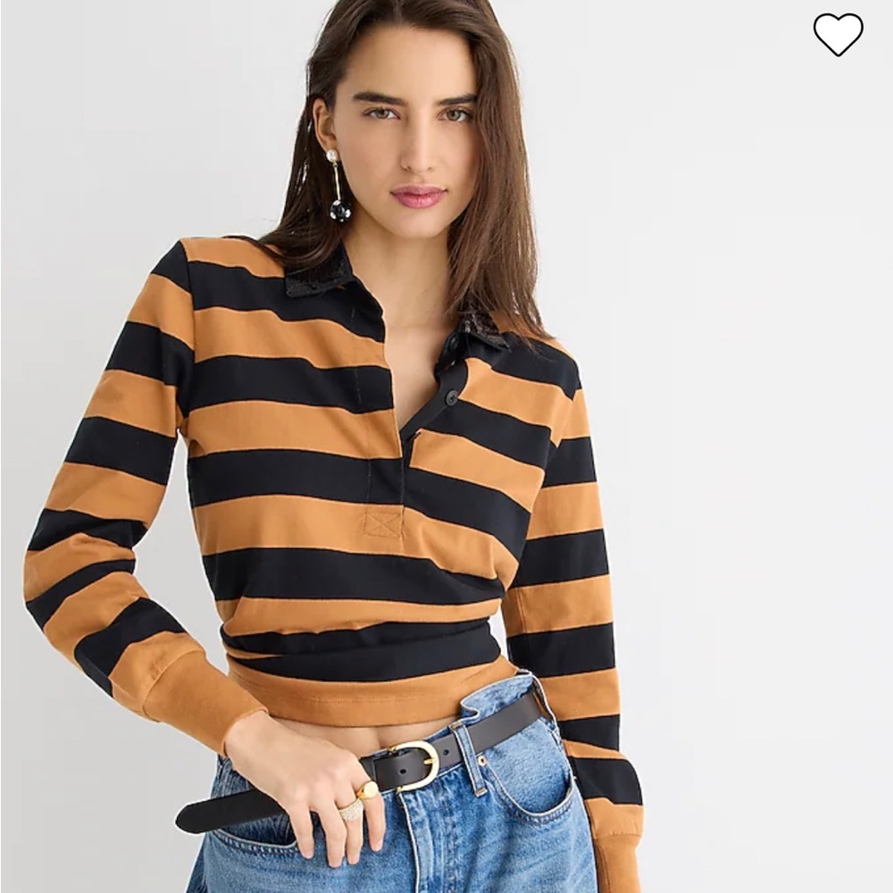 J.Crew Striped sequin rugby shirt